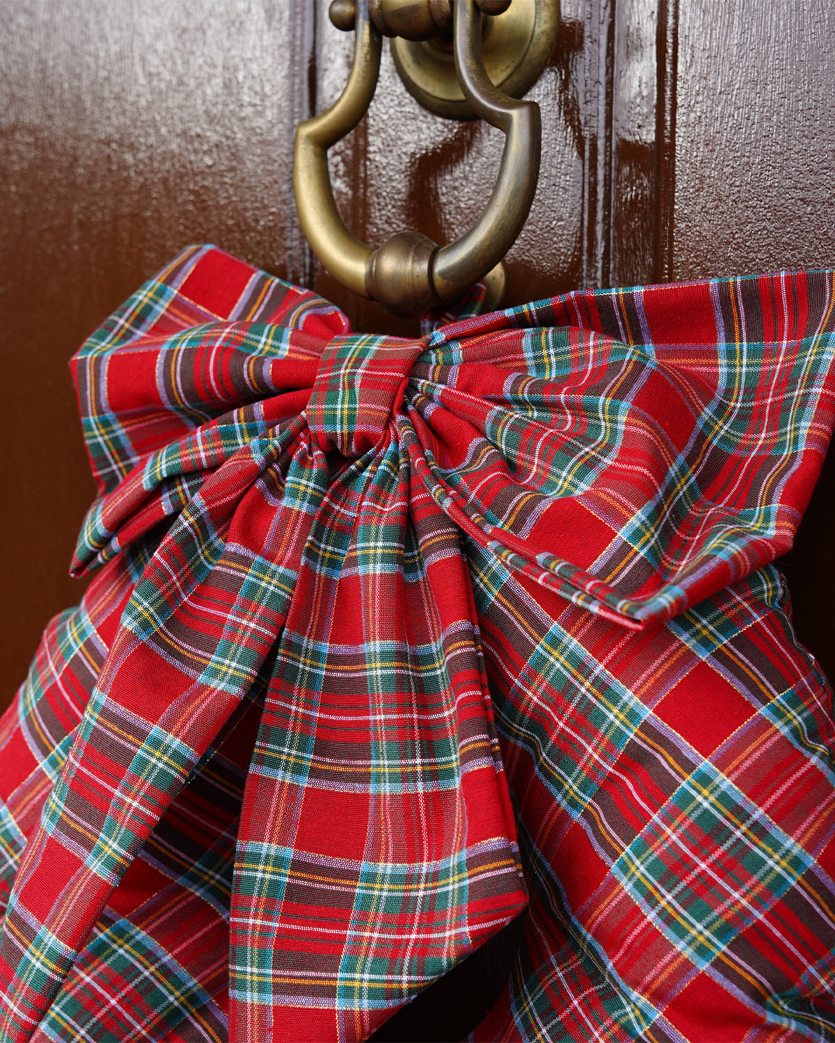decorazione natalizia, ghirlanda tartan 