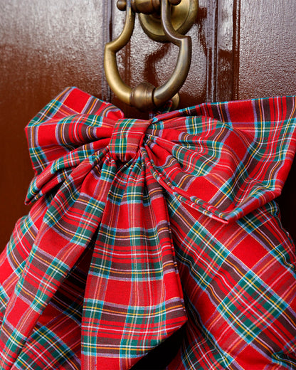 decorazione natalizia, ghirlanda tartan 