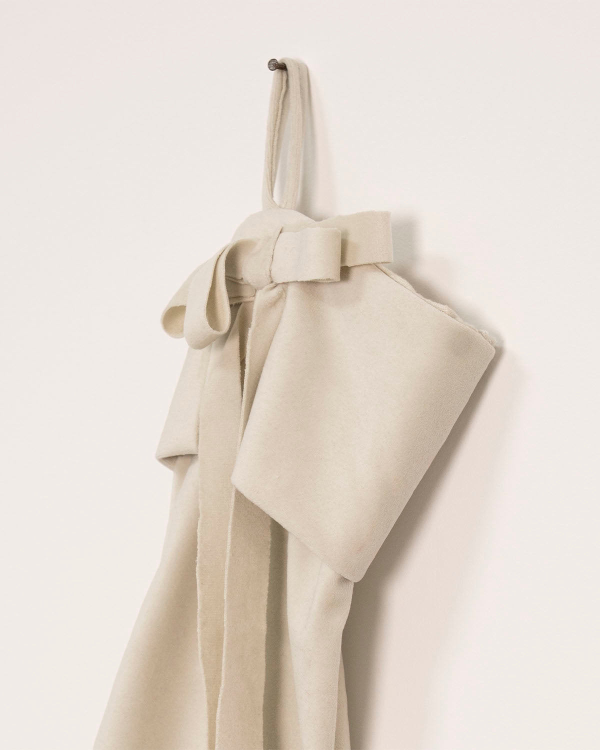 decorazione natalizia befana calza in velluto fatta a mano 