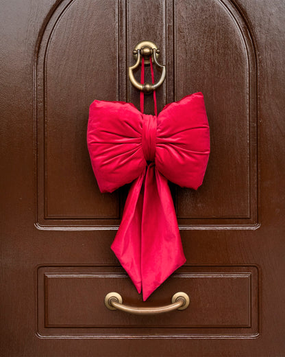 decorazione per la casa, fiocco fuoriporta, decorazione albero natale, decorazione natalizia #colore_rosso