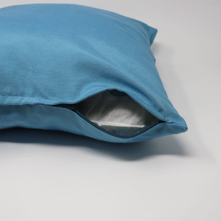 Light blue cotton cushion