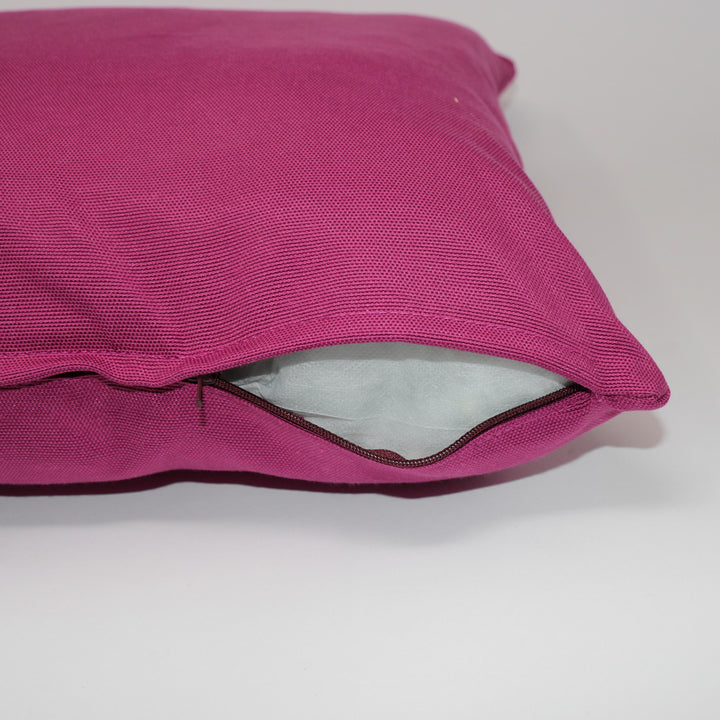 Fuchsia cotton cushion