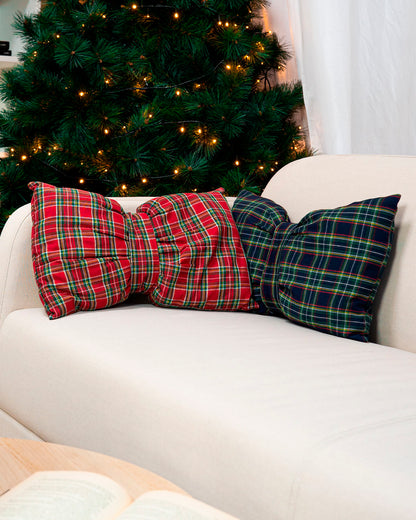 decorazione natalizia cuscino a forma di fiocco 