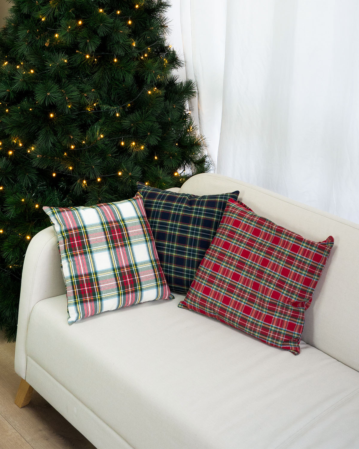 decoraziione natalizia cuscino federa tartan #colore_blu