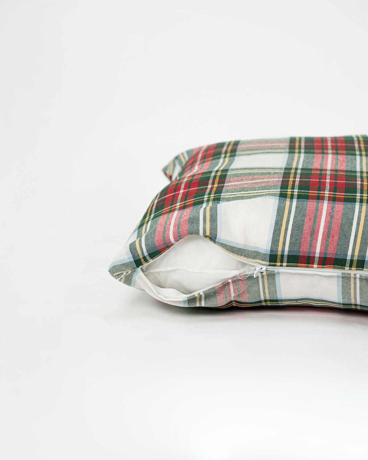 decoraziione natalizia cuscino federa tartan 