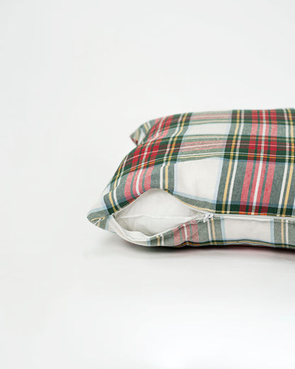 decoraziione natalizia cuscino federa tartan 