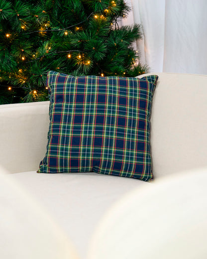 decoraziione natalizia cuscino federa tartan 