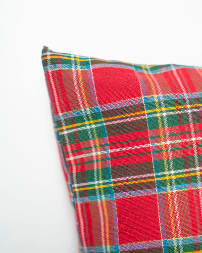 decoraziione natalizia cuscino federa tartan 