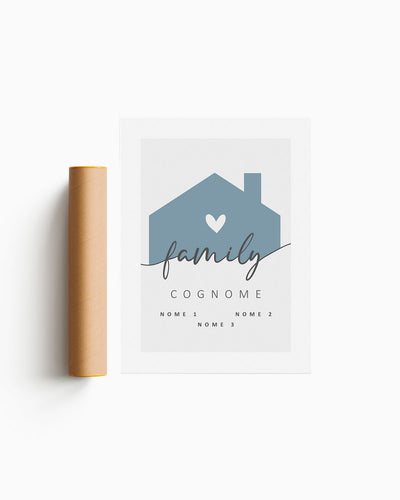 Poster Personalizzato Family Home
