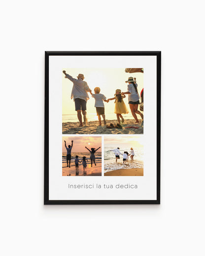 poster personalizzato con collage di foto, decorazione casa idea regalo per ambienti moderni 