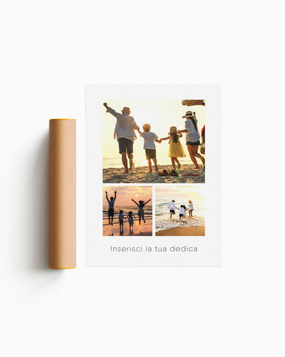 poster personalizzato con collage di foto, decorazione casa idea regalo per ambienti moderni 