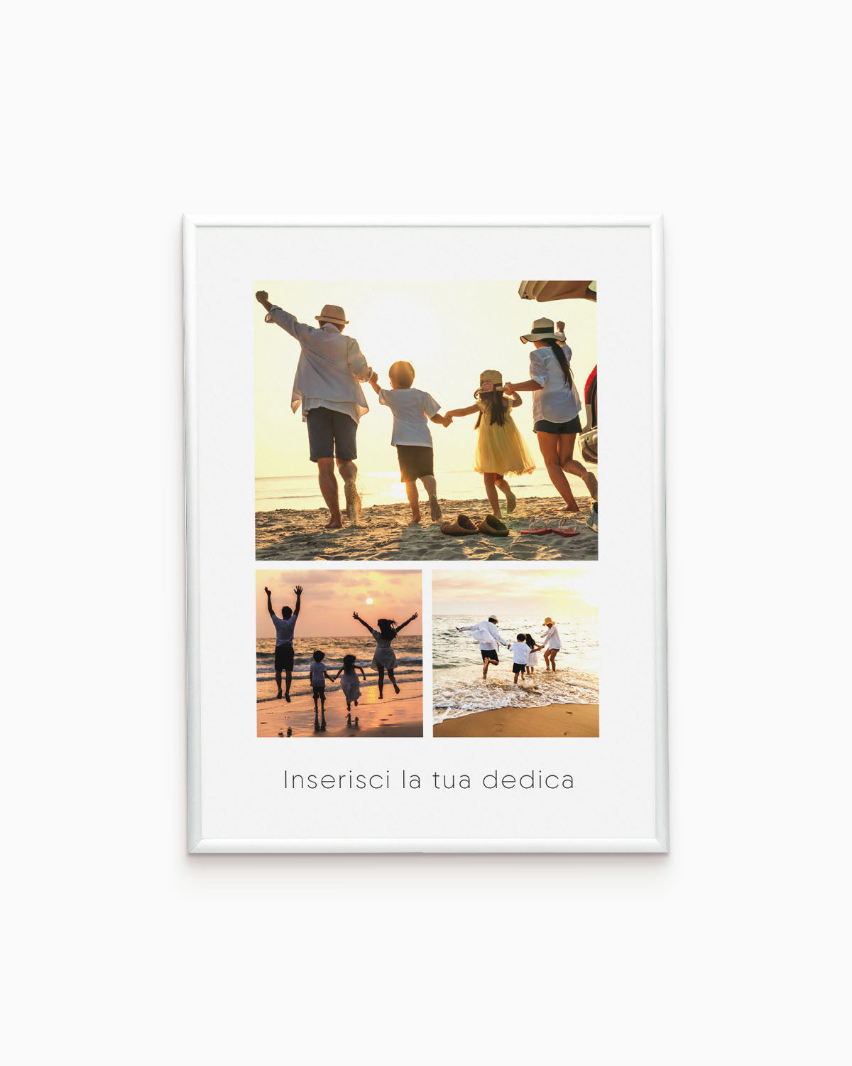 poster personalizzato con collage di foto, decorazione casa idea regalo per ambienti moderni #colore_cornice-argento