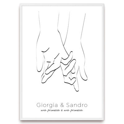 Poster Personalizzato Mani intrecciate