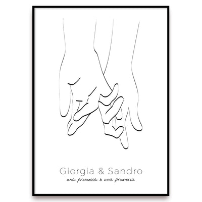 Poster Personalizzato Mani intrecciate