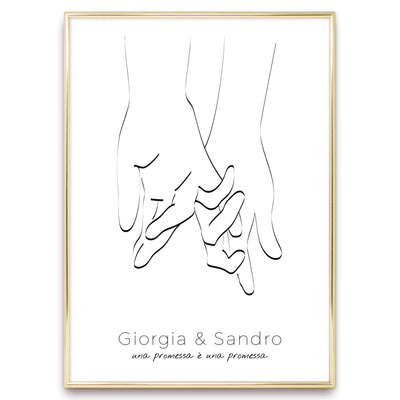 Poster Personalizzato Mani intrecciate