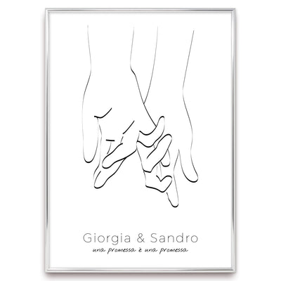 Poster Personalizzato Mani intrecciate