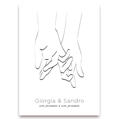 Poster Personalizzato Mani intrecciate