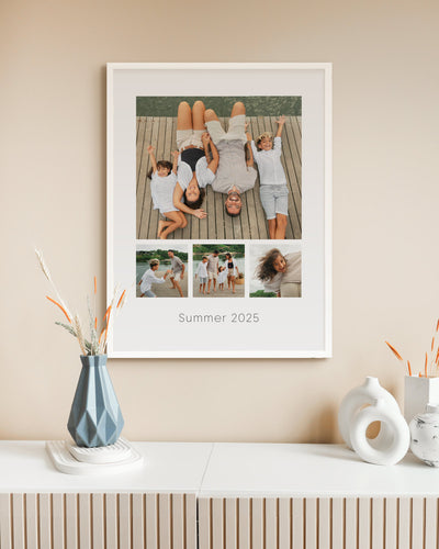 poster personalizzato con collage di foto, decorazione casa idea regalo per ambienti moderni 