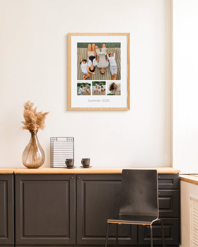 poster personalizzato con collage di foto, decorazione casa idea regalo per ambienti moderni 