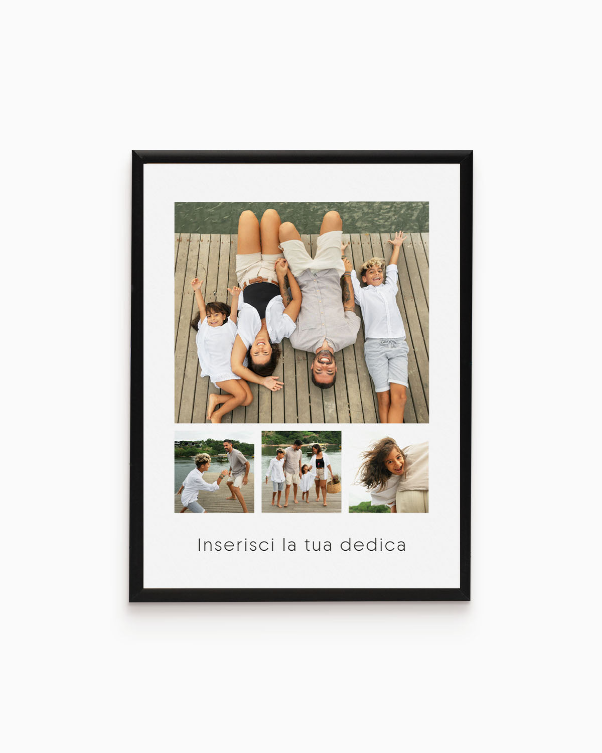 poster personalizzato con collage di foto, decorazione casa idea regalo per ambienti moderni #colore_cornice-nera
