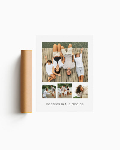 poster personalizzato con collage di foto, decorazione casa idea regalo per ambienti moderni 