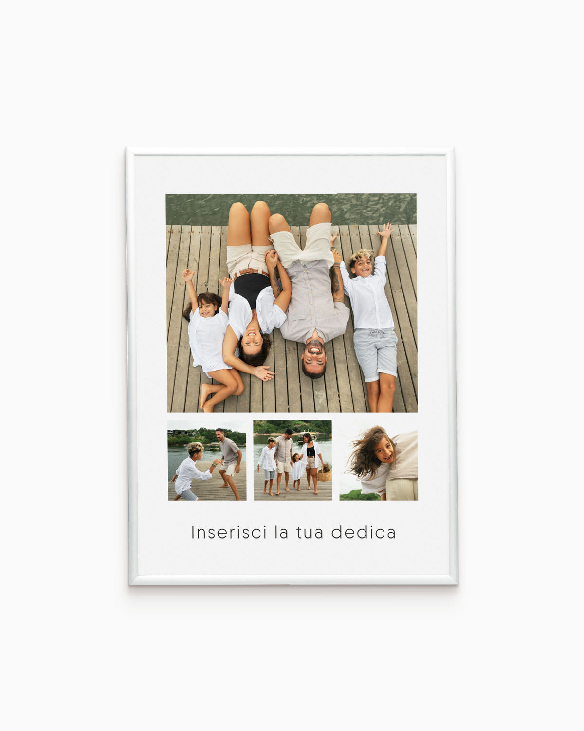poster personalizzato con collage di foto, decorazione casa idea regalo per ambienti moderni #colore_cornice-argento