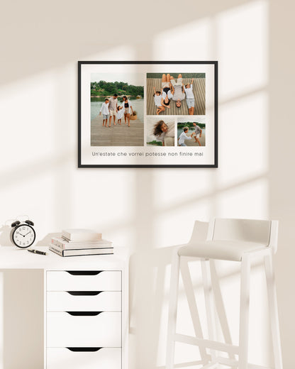 poster personalizzato con collage di foto, decorazione casa idea regalo per ambienti moderni 