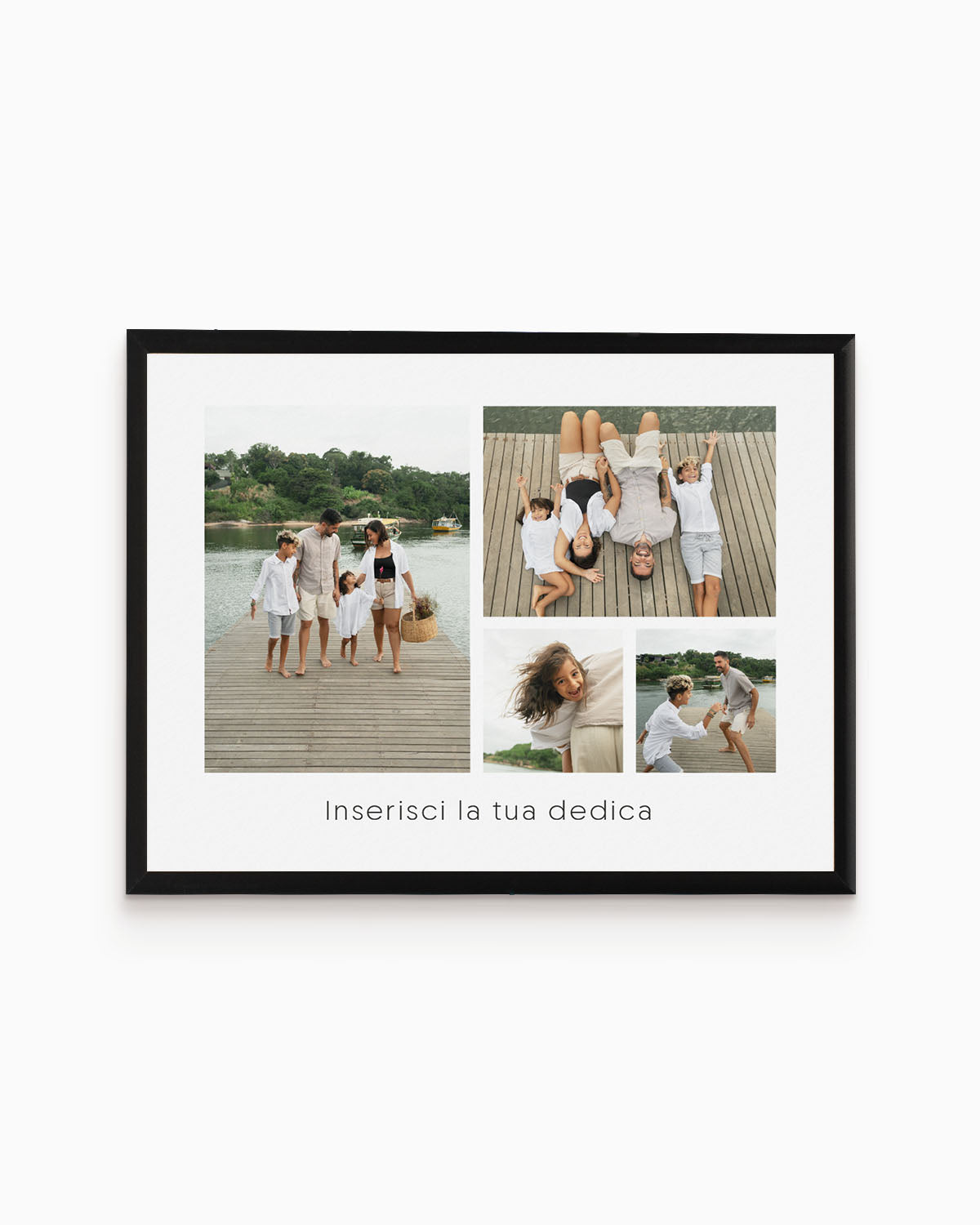 poster personalizzato con collage di foto, decorazione casa idea regalo per ambienti moderni #colore_cornice-nera