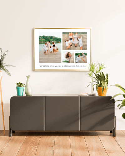 poster personalizzato con collage di foto, decorazione casa idea regalo per ambienti moderni 