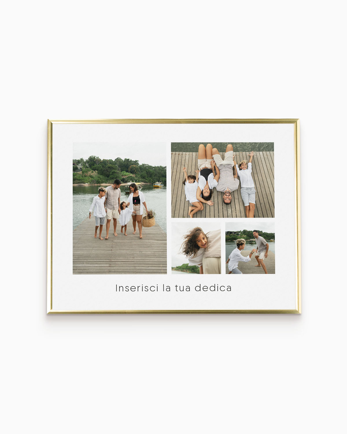 poster personalizzato con collage di foto, decorazione casa idea regalo per ambienti moderni #colore_cornice-oro