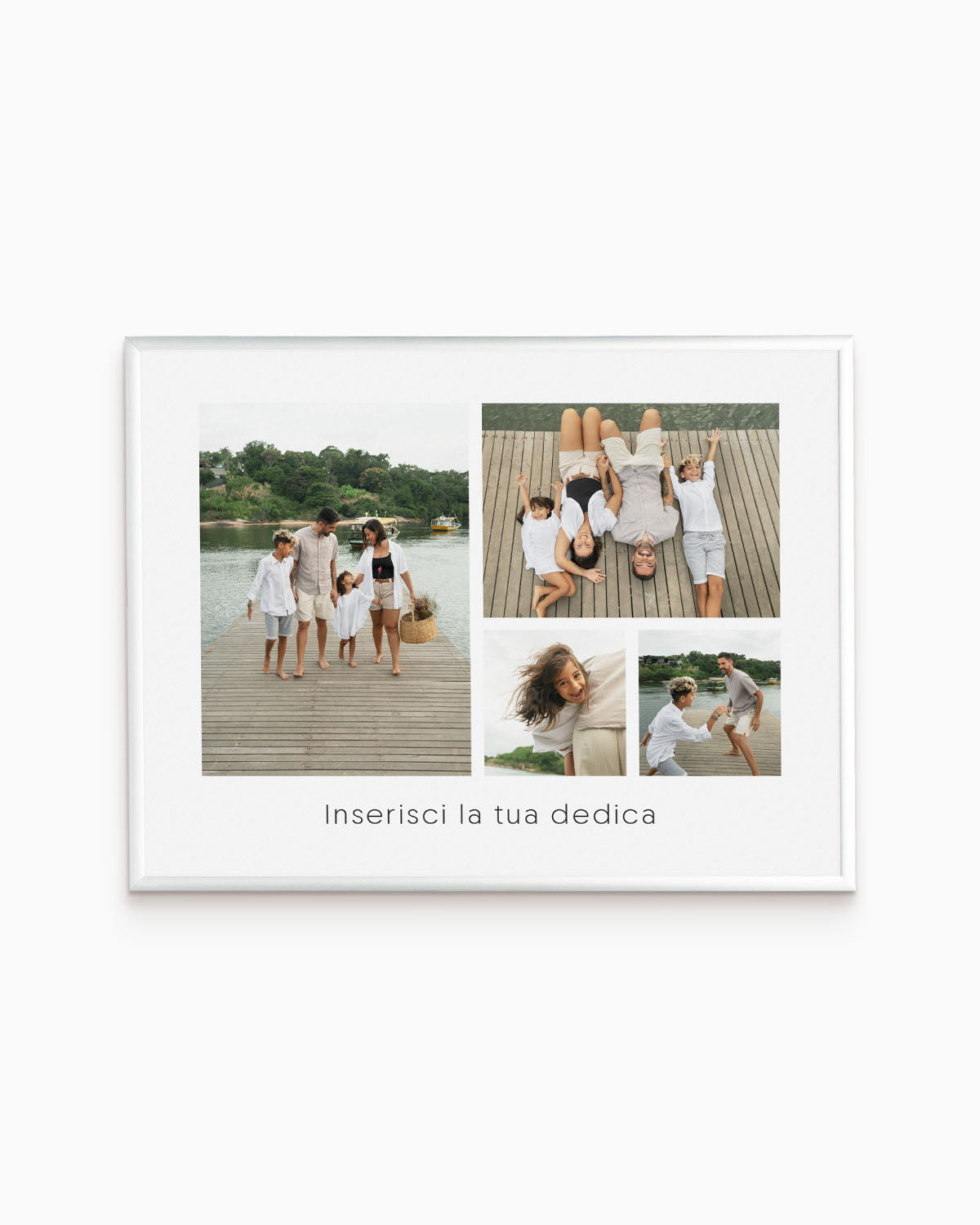 poster personalizzato con collage di foto, decorazione casa idea regalo per ambienti moderni #colore_cornice-argento