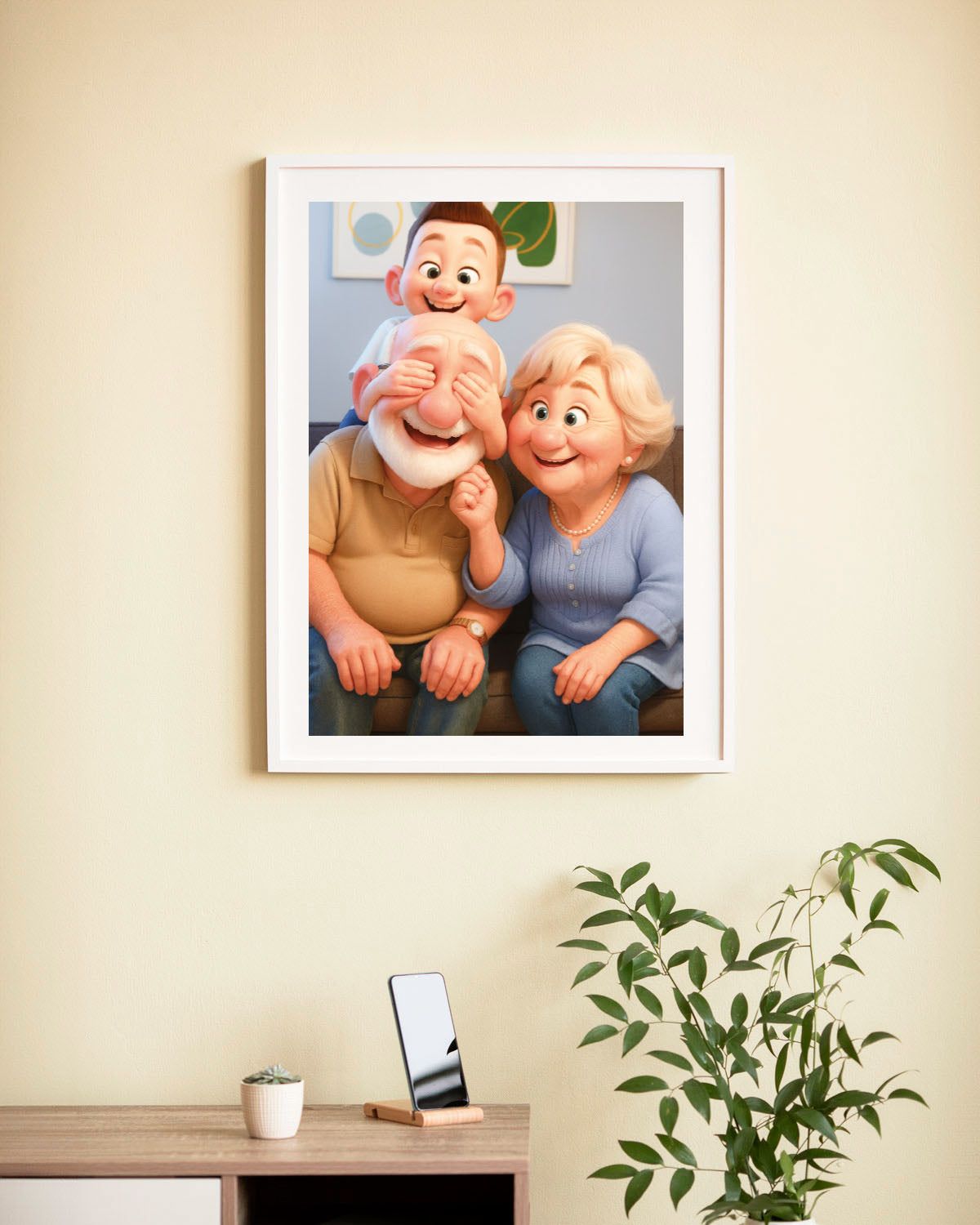 poster personalizzato stile pixar, idea regalo, poster moderno #colore_cornice-bianca