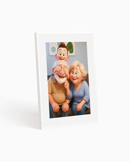 poster personalizzato stile pixar, idea regalo, poster moderno 