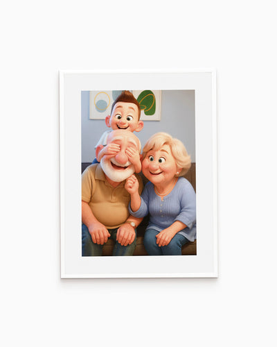 poster personalizzato stile pixar, idea regalo, poster moderno 