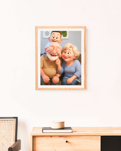 poster personalizzato stile pixar, idea regalo, poster moderno 