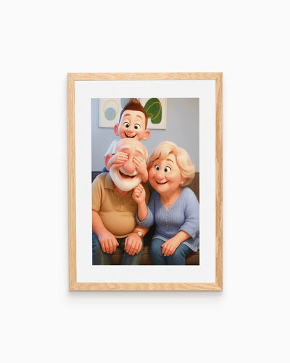 poster personalizzato stile pixar, idea regalo, poster moderno 