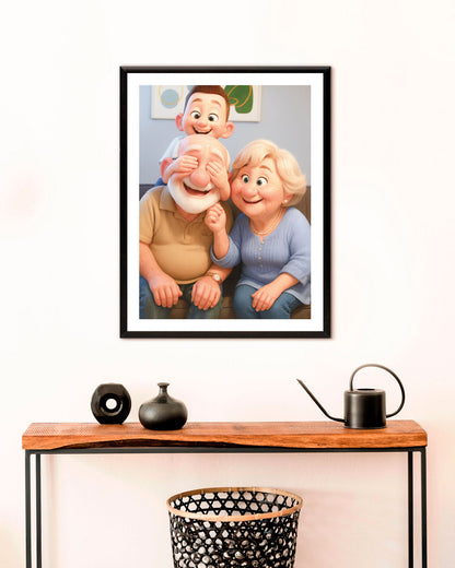 poster personalizzato stile pixar, idea regalo, poster moderno 