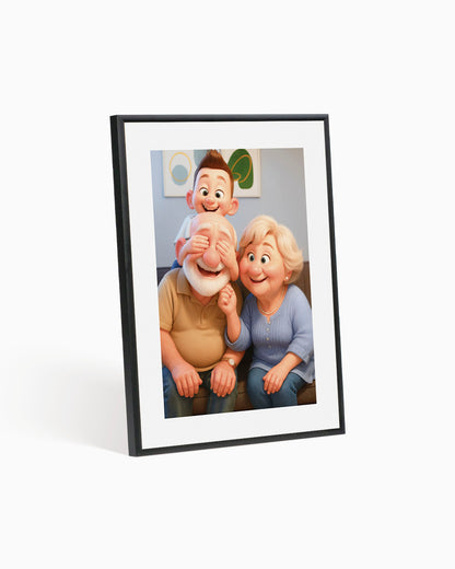 poster personalizzato stile pixar, idea regalo, poster moderno 