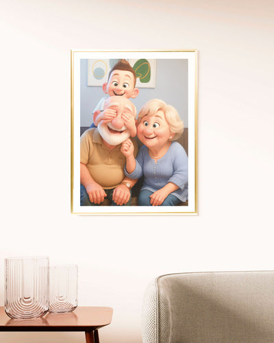 poster personalizzato stile pixar, idea regalo, poster moderno 