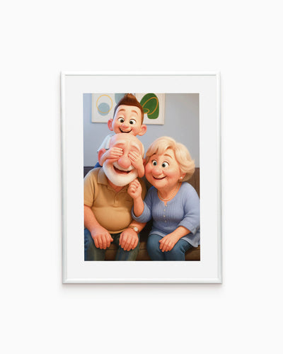 poster personalizzato stile pixar, idea regalo, poster moderno 