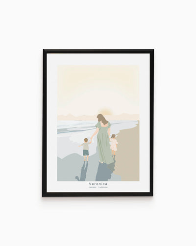 Poster Personalizzato Mamma con figli