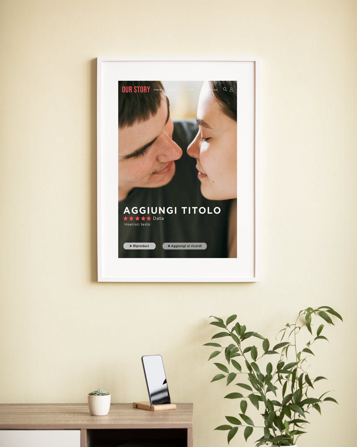 poster moderno personalizzato stile netflix idea regalo amore 