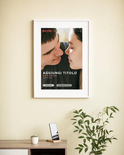 poster moderno personalizzato stile netflix idea regalo amore 