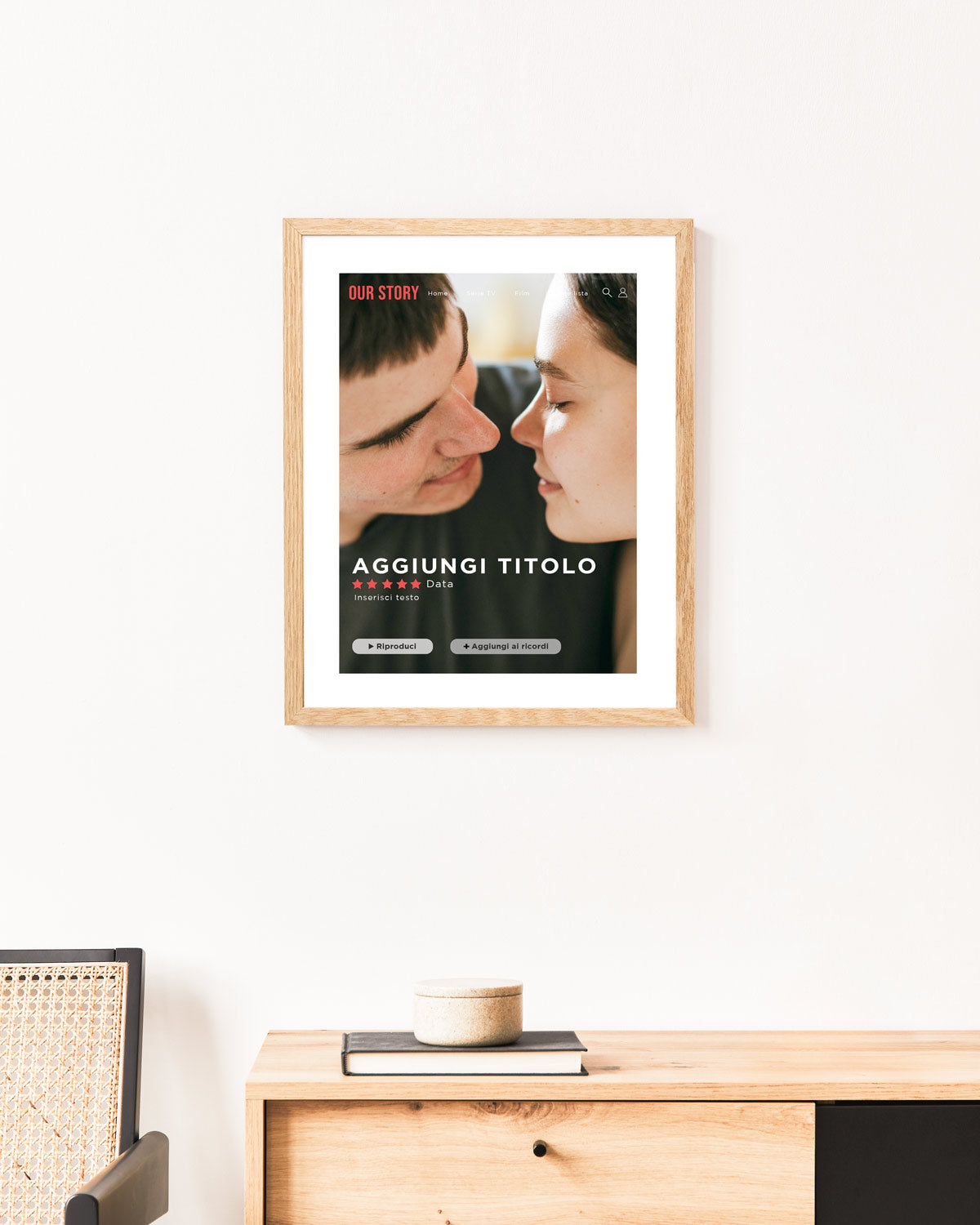 poster moderno personalizzato stile netflix idea regalo amore 