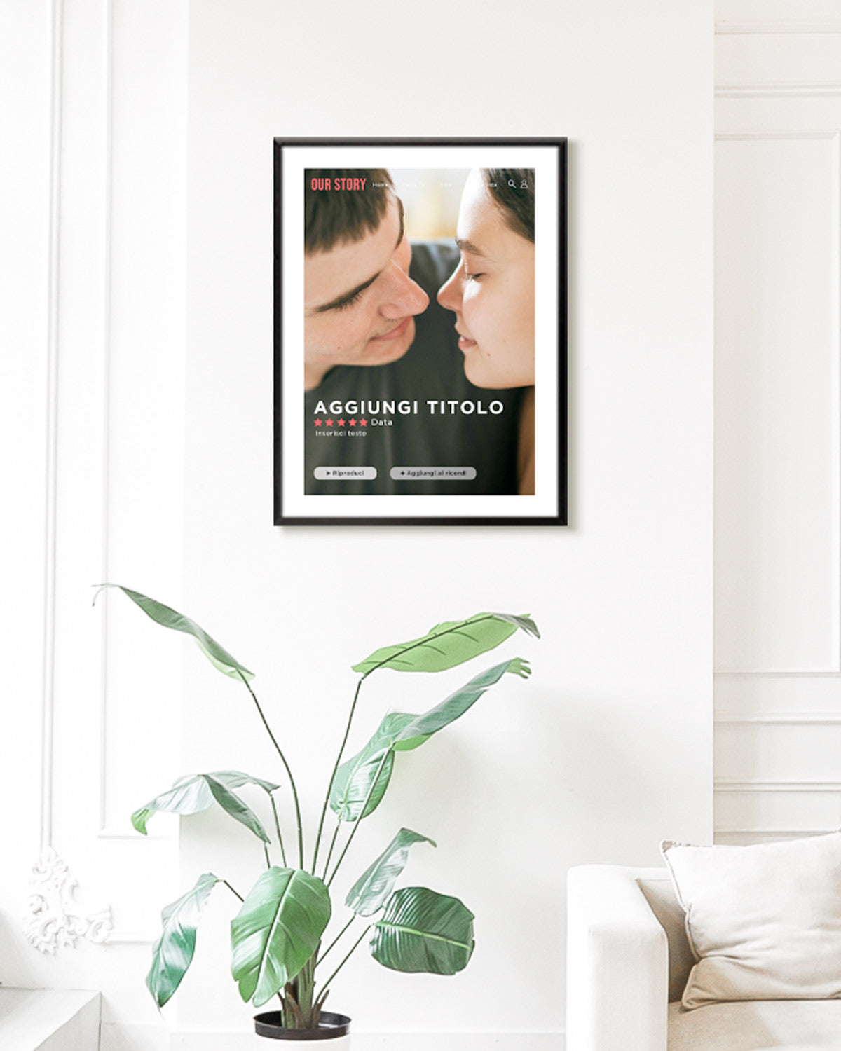 poster moderno personalizzato stile netflix idea regalo amore 