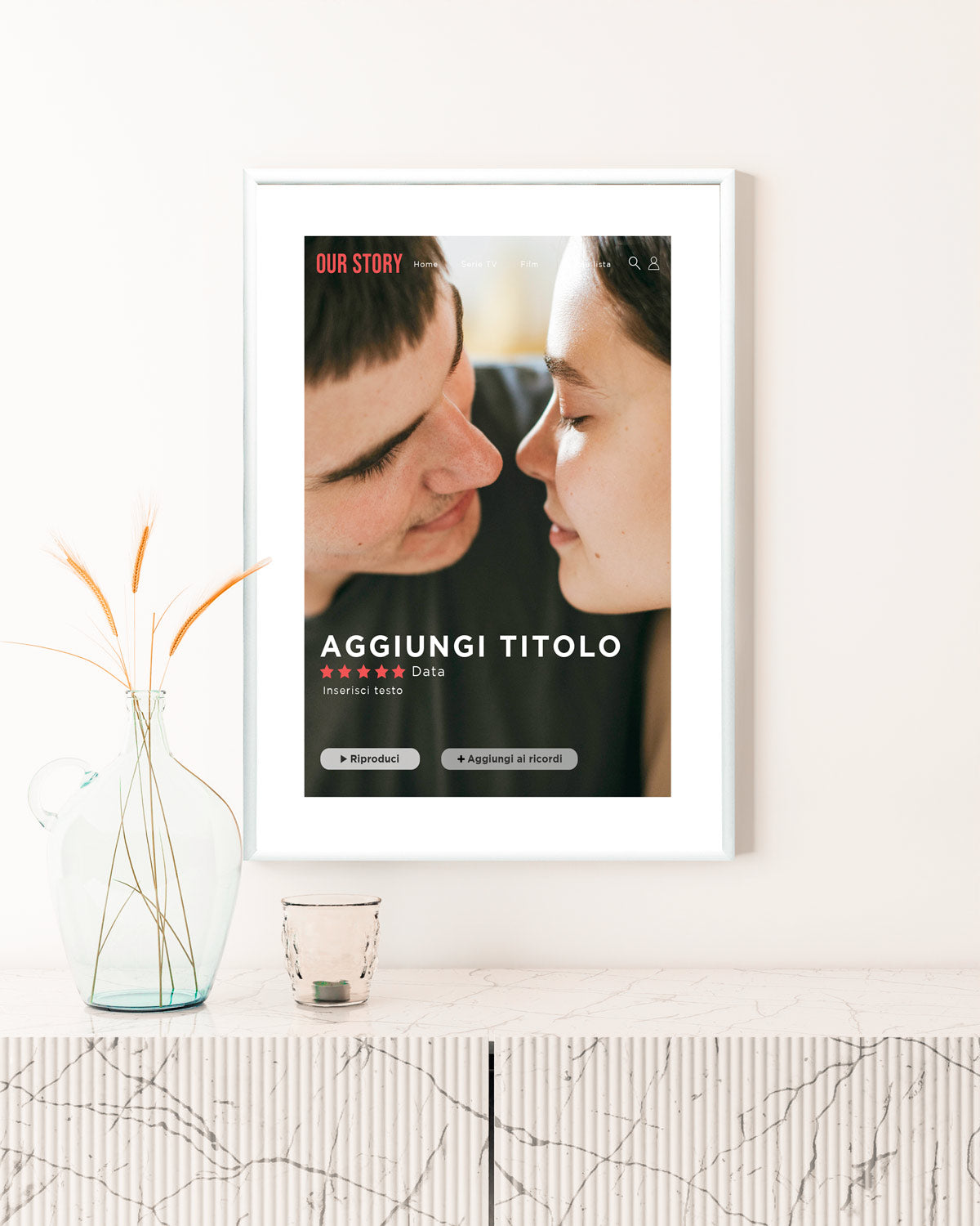 poster moderno personalizzato stile netflix idea regalo amore 
