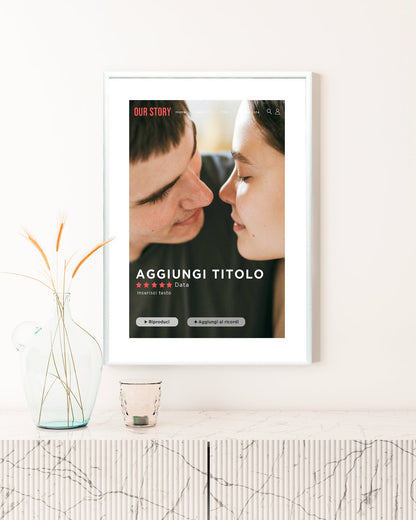 poster moderno personalizzato stile netflix idea regalo amore 