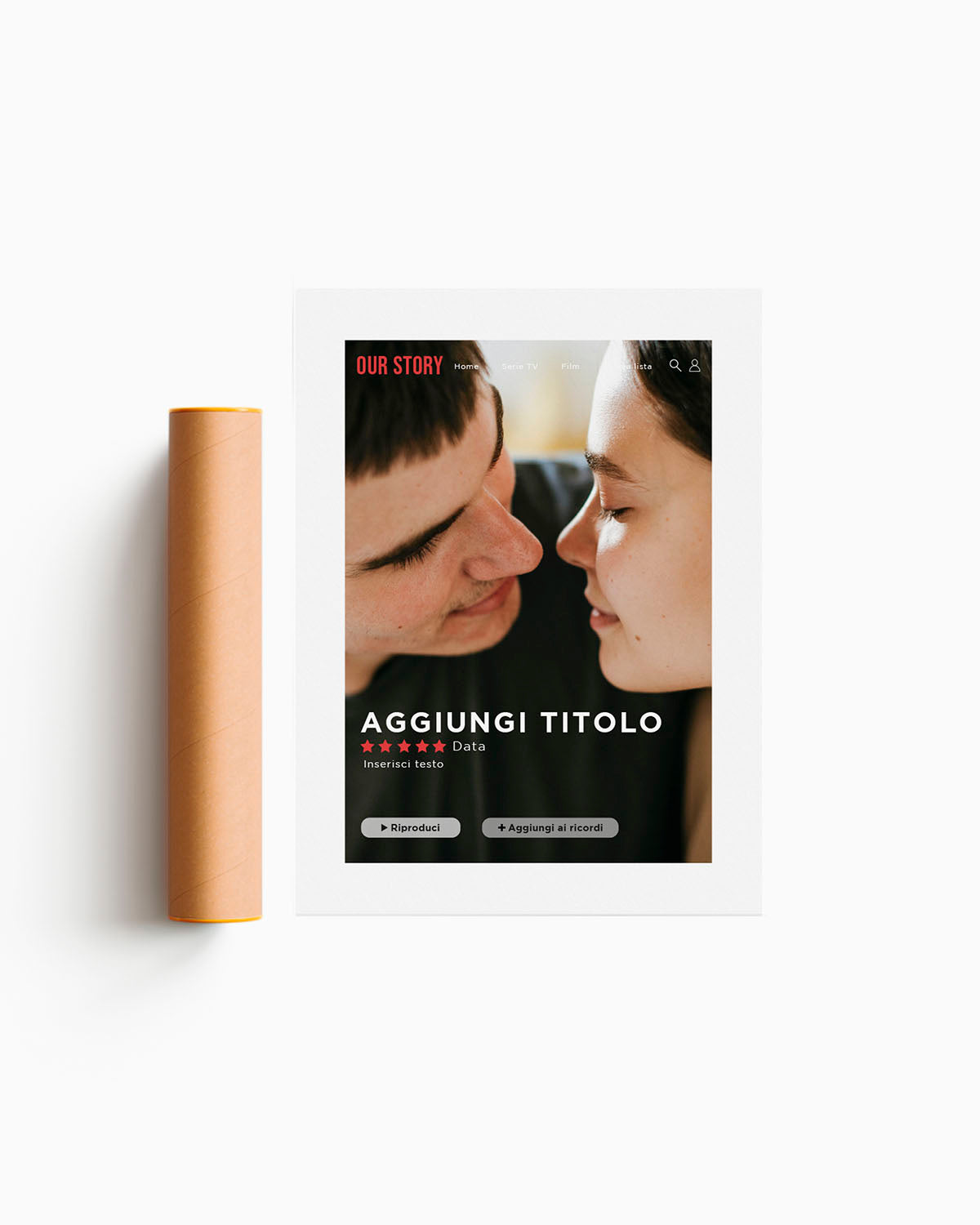 poster moderno personalizzato stile netflix idea regalo amore 
