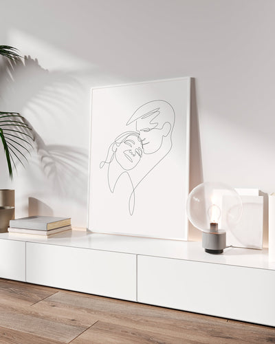 Poster Personalizzato Ritratto in Line Art