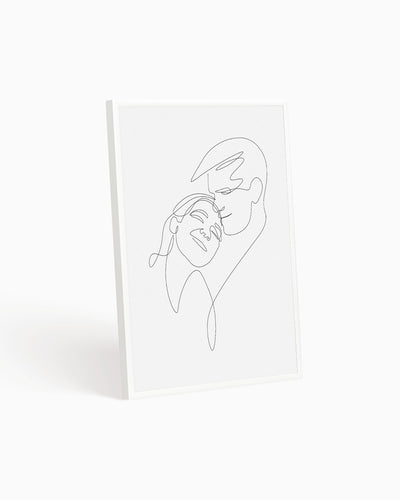 Poster Personalizzato Ritratto in Line Art